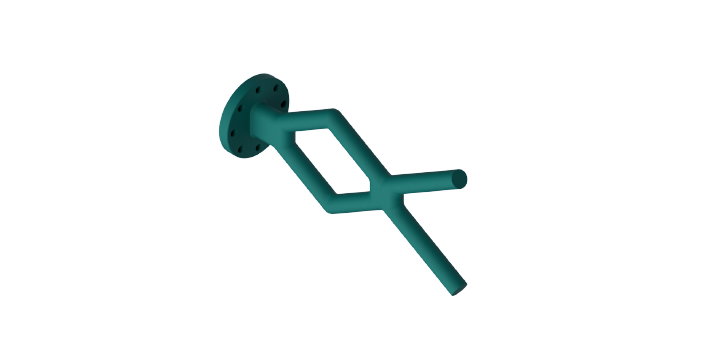 3D render of fishtail tooling handle