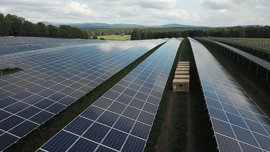 A solar panel array